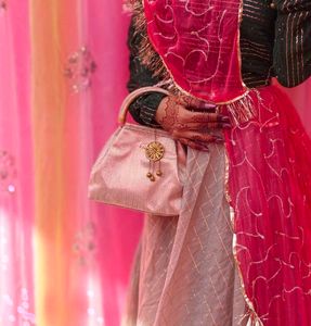 TWINS Metallic Top Handle Bag