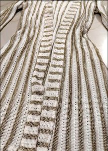 Off White And Golden Shrug Or Sweater Dress