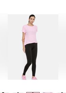 PUMAWomen Solid Round Neck Pink T-Shirt