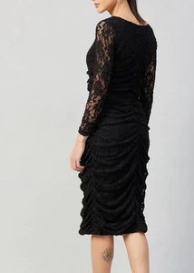 Elegant Black Lace Dress XL