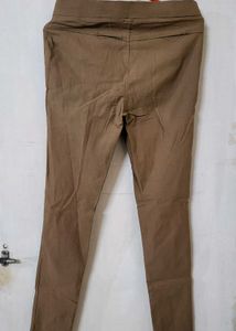 Brown Slim Fit Stretchable Pants