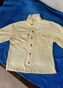 Light Yellow Pocket Button-Down Shirt