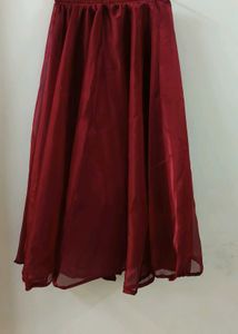 Maroon Bloom Ethnic Flare Skirt | The House of Ana