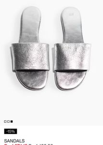 H&amp;M Silver. Flats - New