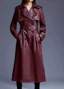 Burgundy Trench Coat