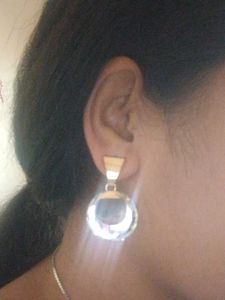 Gold &amp; Crystal Drop Earrings