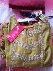 Kurti With Straight Pant And Dupatta