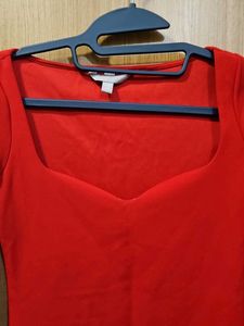 Red Long Sleeve Top
