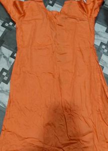 Orange Embroidered Kurti