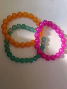 Colorful Beaded Bracelets - Set of 3