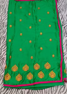 Sea  green colour saree