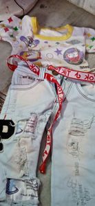 Brand new torn jeans for babies. tiktok jeans. very go