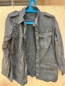 Stylish Gray Military Jacket