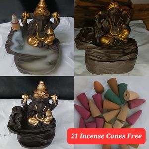 Ganpati Incense Cone Holder With 21 Con