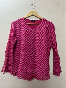 Pink Striped Top