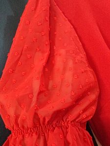 Red Knee Length Dress