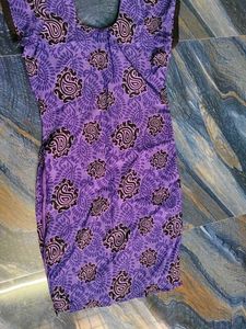 Purple Printed Kurta