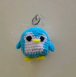 crochet penguin charm