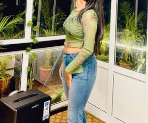 Green Printed Mesh Top