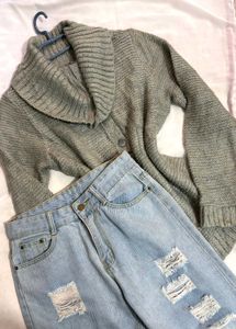 🎁Buy2 Get2 Free Cozy Grey Knit Cardigan E