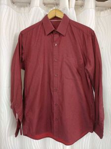 Louis Philippe Maroon Shirt