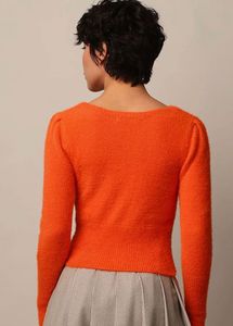 Cozy Orange Knit Sweater
