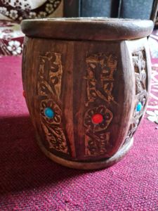 Wooden Money Bank With Keys  To Open