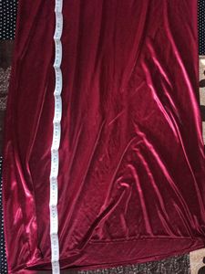 Maroon Nighty with Lace Detail