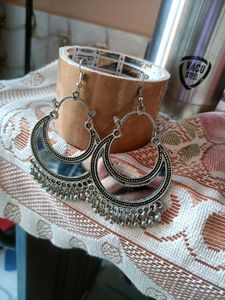 Mirror Jhumka Earrings