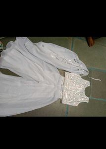 Elegant White Indian Dress 11 - 12 Years