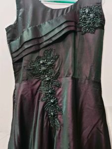 Partywear Wine Color Gown