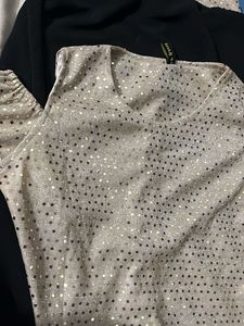 Sparkly Top &amp; Black Skirt Set