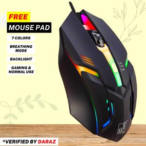 RGB Gaming mouse For PC With Free Pad