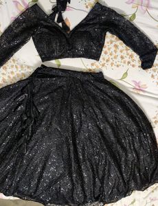 Black Lahnga Only One Time Use In Modeling Show