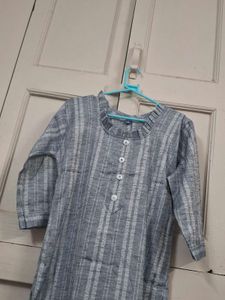 Striped Grey Kurta