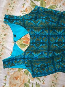 It’s Sea Green Soft Padded Dress/ Kurti