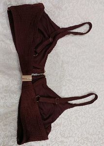 Free delivery...Brown Textured bra 36B