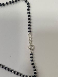 Elegant Silver Mangalsutra with Crystal Pendant
