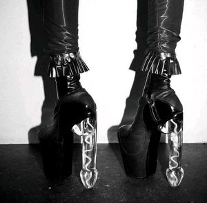 Red Thigh High Platform Boots