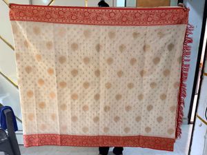 Bengali white&amp;red Saree