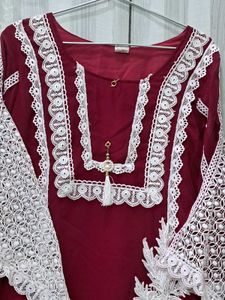 Maroon Kurta Set