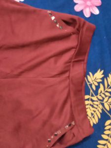 Burgundy Casual Pants