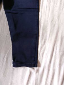 Dark Wash Three Quarter Capri Jeans