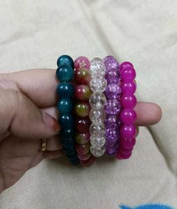 Colorful Beaded Stretch Bracelets - Set of 5