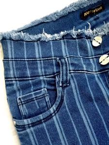 Striped Denim Jeans