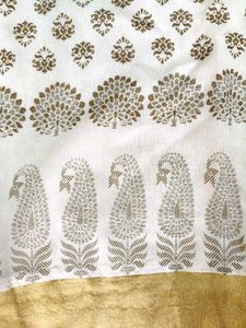 Elegant Printed Kurta with beautiful gold tinge