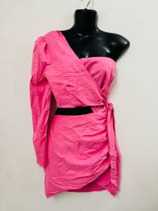 Cute Pink Cut Out Dress