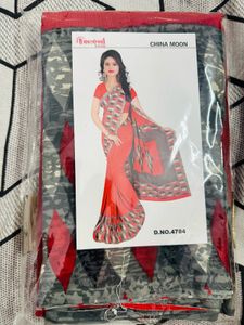 Like  New Brand  Saree With Blouse Fabr