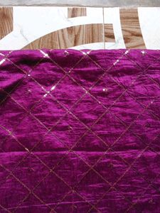 purple colour sequence saree