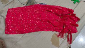 Pink Dupatta With Tessels